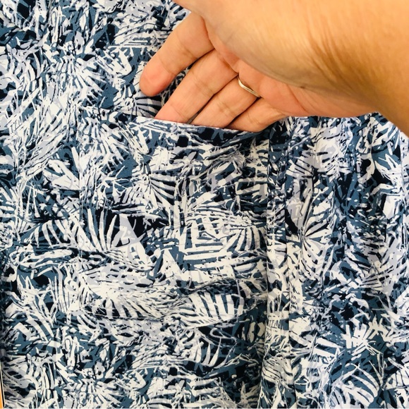 Visitor Premium Size 4XL Hawaiian Button Up Collared Neck Short Sleeve Blue ps2 - Picture 4 of 7